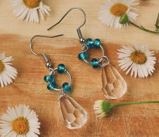 Blue Crystal Earrings
