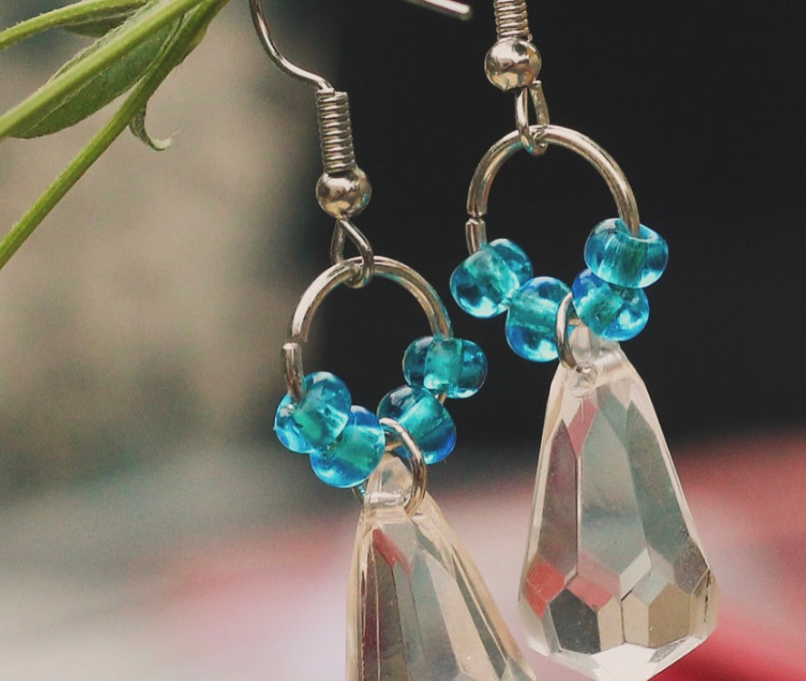 Blue Crystal Earrings