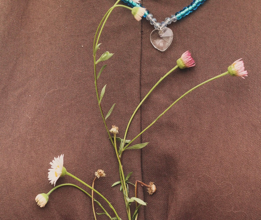 Blue Necklace with Heart