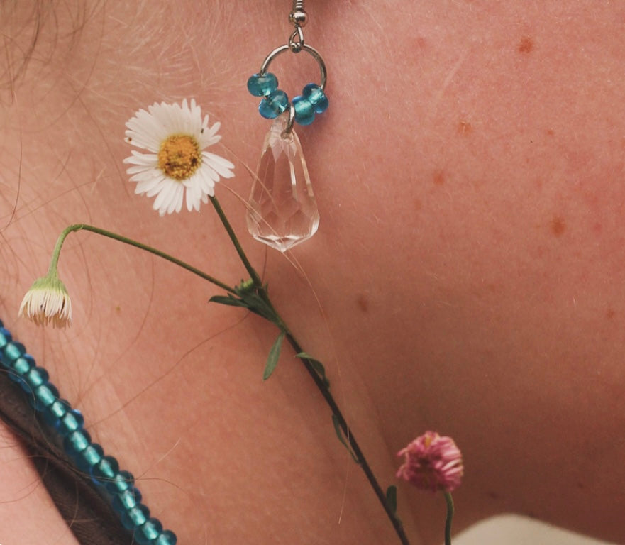 Blue Crystal Earrings