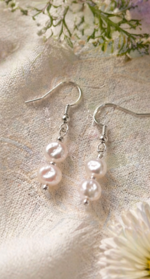 Freshwater Pearl Duo Earrings